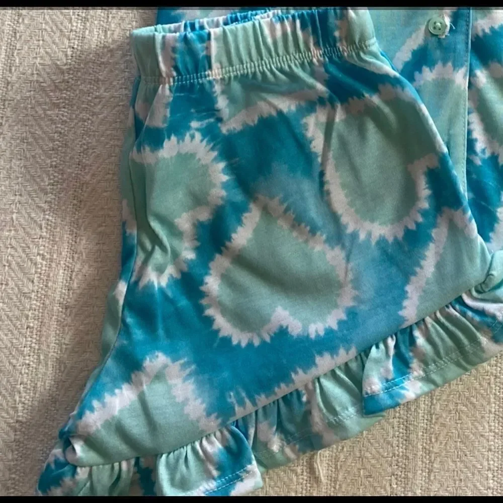 SO Girl's Size 7 Top and Shorts Pajama Set - Heart Design